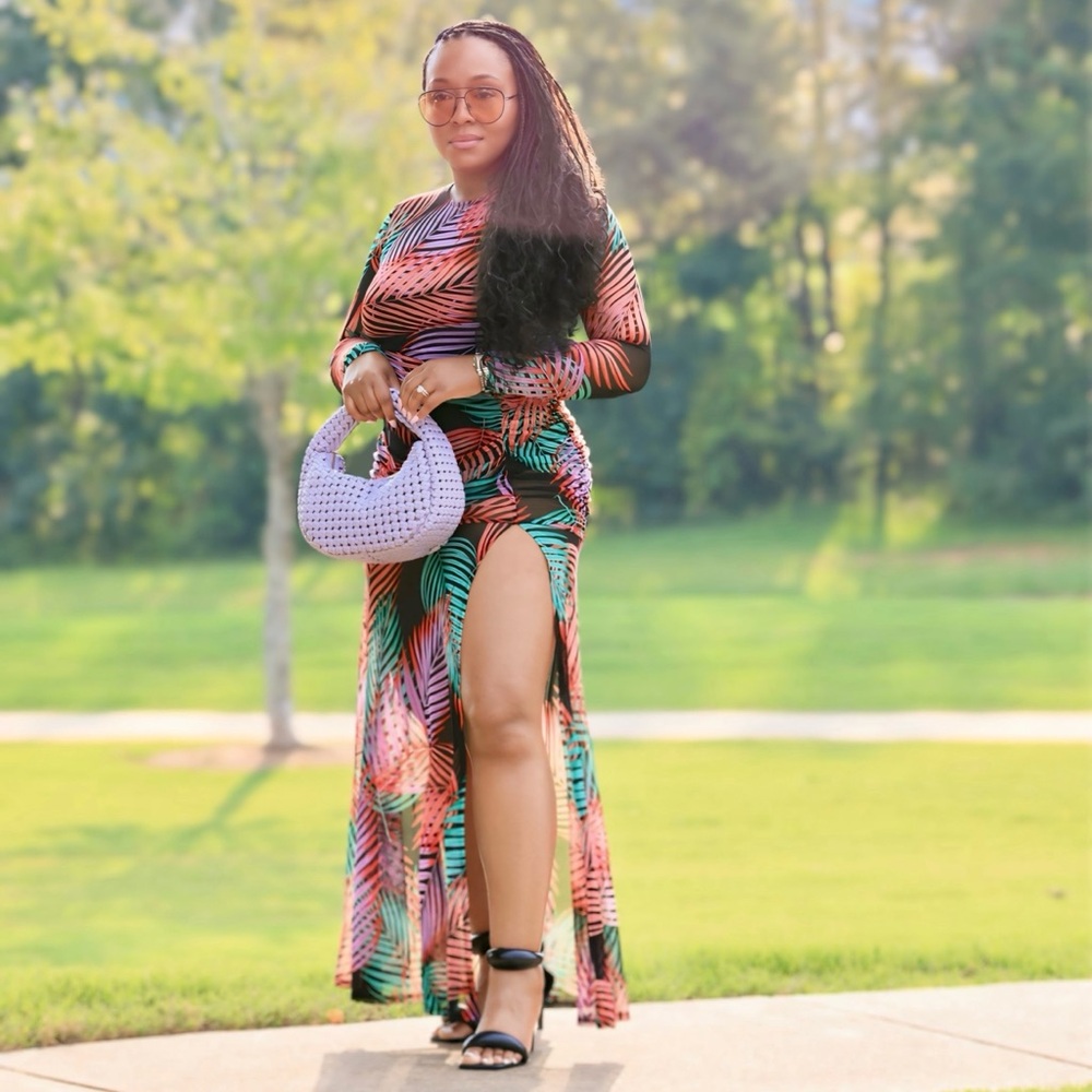 Mesh Maxi Dress- L (Worn 1x)